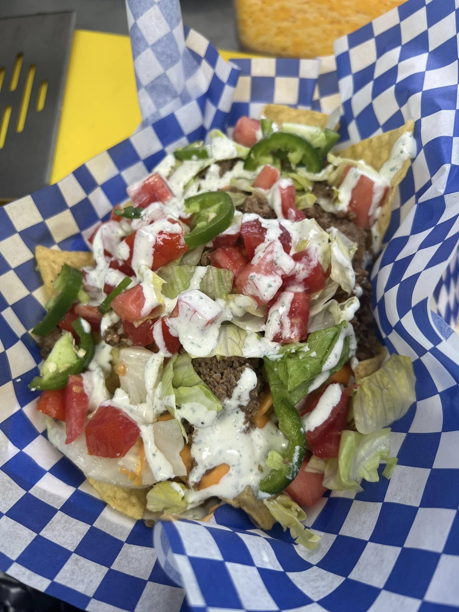 Gourmet Griddle tacos and nachos